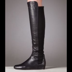 Stuart Weitzman 5050 Nappa Leather Wedge Boots